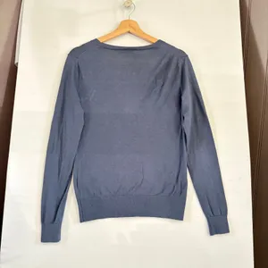 Banana Republic‎ Womens Dusty Blue V-Neck Button Front Cardigan Sweater Size M thumbnail 3