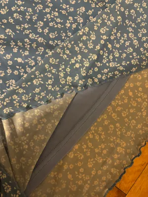 Blue & White Floral Mesh Maxi Skirt thumbnail 3