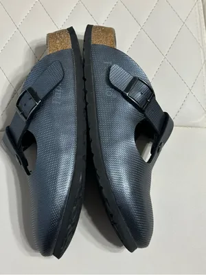 Birkenstock Papillio textured clogs in gunmetal silver size 36 or 5/5.5 women thumbnail 9