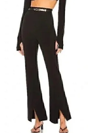 Real Deal Slit Pant In Black. thumbnail 1