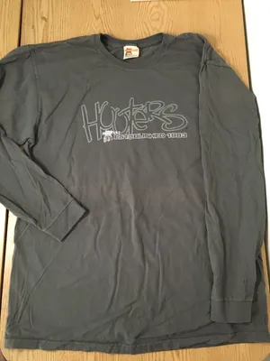 Hooters New Unisex Vintage Long Sleeve T-shirt Embroidery Gray Size XLarge thumbnail 3