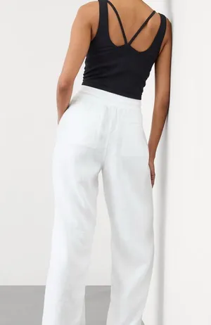 Athleta White Linen Pants thumbnail 3