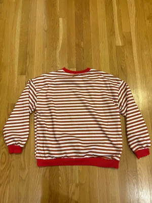 Red striped crewneck thumbnail 2