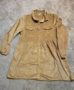 American Eagle CORDUROY BABYDOLL SHIRT DRESS thumbnail 6