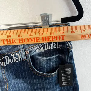 Von Dutch Jeans Size 28 Wide Leg Logo Y2K Streetwear Baggy thumbnail 6