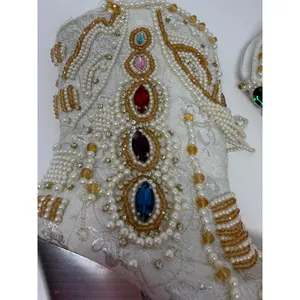 Azalea Wang Astounding White Jewel Beaded Pearl Western Cowboy Boots Size 6 thumbnail 13