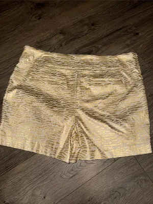 Thalia Sodi Gold Zebra-Print High Waist Women’s Shorts thumbnail 2