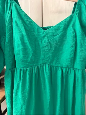 Nine West Teal Puff-Sleeve Mini Dress thumbnail 2
