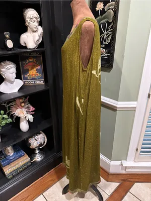 Mirror Image Olive Green Sleeveless Maxi Dress – Size Medium thumbnail 5