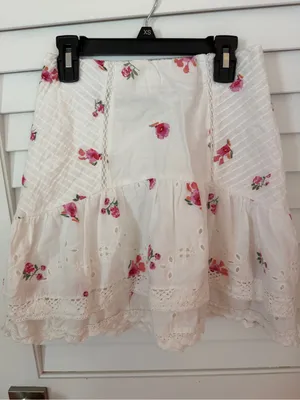 Set 3 XS Skirts Shorts Altar’d State Zara H&M Eyelet Paperbag High Waist thumbnail 10