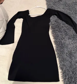 Princess Polly Dress Black Long Sleeve Mini thumbnail 3