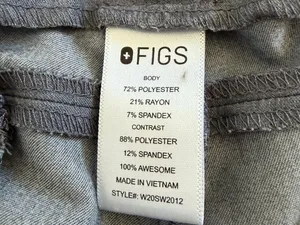 FIGS Kochi Scrub Pants XXL Gray Drawstring Medical Nursing Straight Leg thumbnail 5