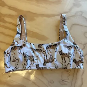 Aerie Animal Print Wide Strap Scoop Bikini Top Leopard Tiger Large 8836782302 thumbnail 2