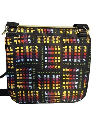 Juicy Couture Y2K Black Rainbow Logo Slim Crossbody Bag thumbnail 3