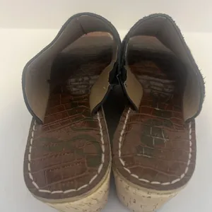 Sam Edelman Ranger Black Suede Wedge Sandals Women’s US 7.5 3” Heel Boho Chic thumbnail 4