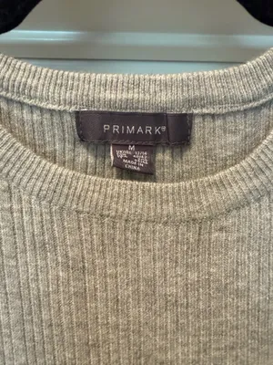 Primark Ribbed Crew Neck Sweater in Light Gray thumbnail 3