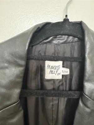Princess Polly Faux Leather Blazer thumbnail 3