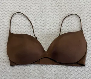 Skims Fits Everybody T-Shirt Bra 32C Cocoa Brown Underwire Padded 4414 thumbnail 1