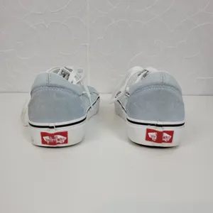Vans Women's Old Skool Sneakers 6 Light Blue Suede Canvas Skate Lace Up Shoes thumbnail 5