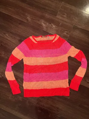 525 America Crochet Color block Sweater thumbnail 2