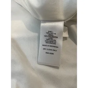 Express Dress Cream Lace Mock Neck Ruffle Feminine Size L thumbnail 8