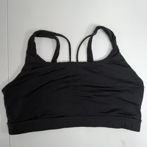 Athleta L Sports Bra Exhale A-C Black Low Impact Support Soft Yoga Active 486376 thumbnail 6