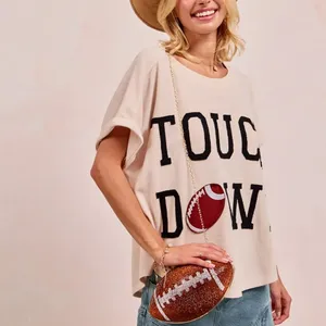 BiBi‎ Game Day Touchdown Letter Patches Waffle Short Top thumbnail 8