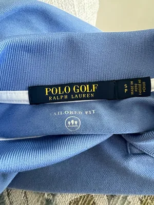 Ralph Lauren Blue Polo Woman’s Golf Shirt with Green-Trim Collar Size Small thumbnail 6