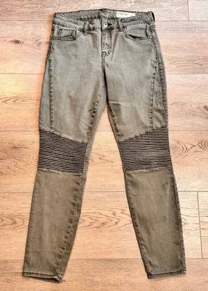 Pistola Olive Green Wash Skinny‎ Jeans Comfort Stretch Moto Casual Pants Size 28 thumbnail 1