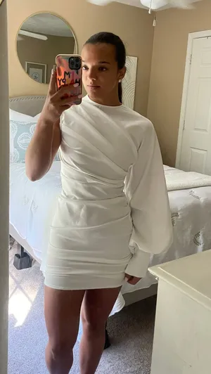 Single Sleeve White Dress thumbnail 1