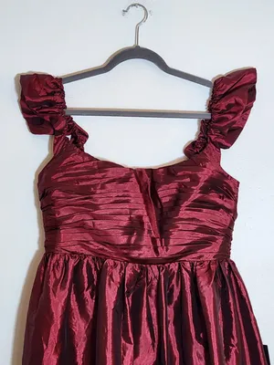 Lulus Burgundy Lace-up Back Midi Party Dress NWT Size XL Wedding Guest Dress thumbnail 5