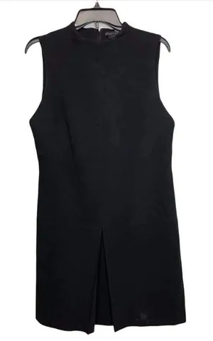 Alice + Olivia employed Women's Black Mock Neck Pleated Shift Dress‎ Size 12 thumbnail 1