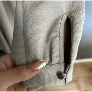 Wilfred Aritzia Romper Women's Sz Small Gray Pockets Long Sleeve Preppy Summer thumbnail 10