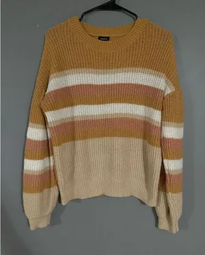Rue 21 Striped Color Block Scoop Neck Knit Sweater Size Medium thumbnail 1