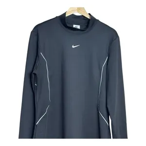 Nike‎ Sportswear Black Mock Neck Long Sleeve Bodycon Dress XL thumbnail 4