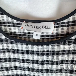 Hunter Bell Andrea Black White Gingham Smocked Tiered Midi Dress Anthropologie 6 thumbnail 6