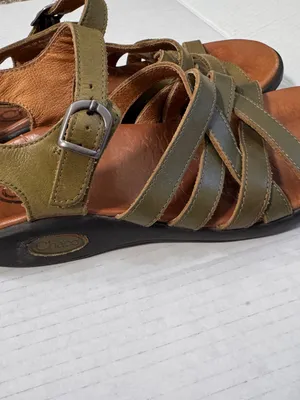Chacos Green Leather Strappy Outdoorsy Sandals Womens 7 Comfort Hiking thumbnail 8