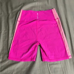 Wilo The Label Two Tone Pink Ribbed High Rise Bike Shorts Size L thumbnail 2