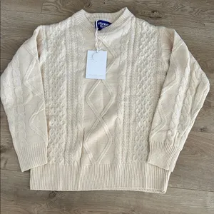AELFRIC EDEN SOLID CABLE STITCH SWEATER, Cream, Size XS,NWT thumbnail 2