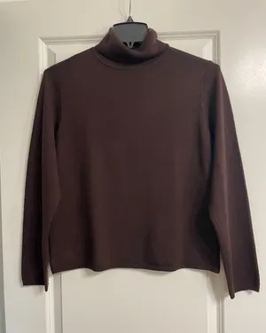Charter Club Extra Fine Italian Merino Wool Turtleneck Sweater Vintage Size XL thumbnail 1