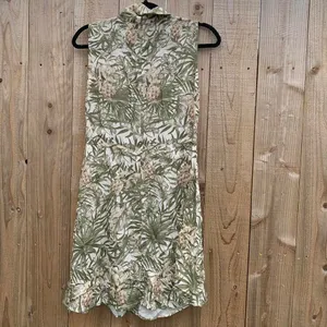 Mng collared tropical dress size‎ 6 Green thumbnail 5