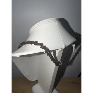 Vintage Garnet Dark Purple Bead Chip Necklace thumbnail 5