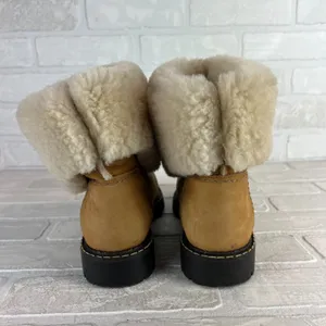 Sorel‎ Boots Womens 9 Brown Suede Leather Shearling Sherpa Lined Winter Classic thumbnail 8