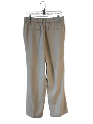 Quince Stretch Crepe Pleated Wide Leg Pants Cream (Sand) Size 10 Trousers thumbnail 3