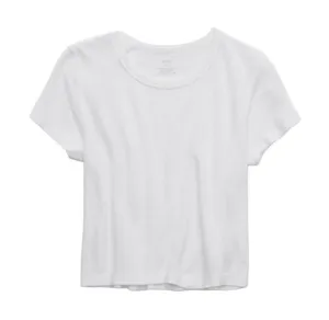 Aerie White Waffle Knit Baby Tee Size XS thumbnail 1