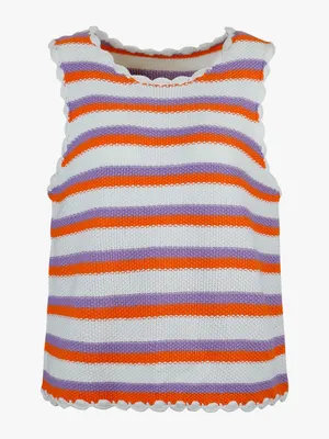 FRNCH Paris Striped Sleeveless Sweater Tank thumbnail 1