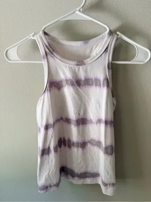 Lululemon Align Waist Length Racerback Tank Purple Tie-Dye Tank Size 2 thumbnail 2
