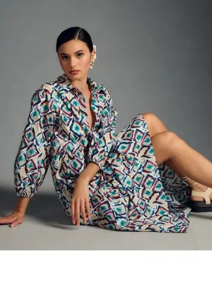Anthropologie The Bettina Shirt Dress- Size Small thumbnail 2