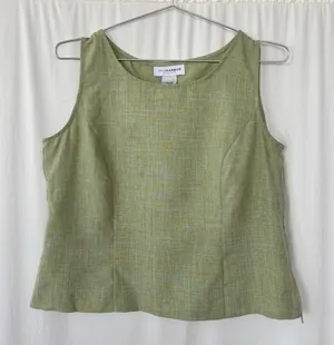 90s Vintage Sag Harbor Sleeveless Top Petite 10 Minimalist Preppy Fall Coquette thumbnail 1