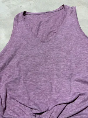 lululemon athletica Heathered Mauve V-Neck Knot Tank thumbnail 2